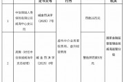 中信保誠人壽威海中心支公司被罰23萬元：虛構中介業(yè)務套取費用、虛列經(jīng)營費用