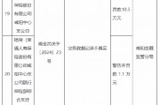 幸福人壽咸陽中心支公司被罰10.5萬元：因業務數據記錄不真實