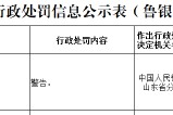 中國銀行濟南泉城支行因違反賬戶管理規定被警告
