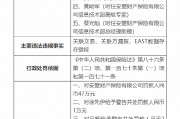 安盟財產保險有限公司被罰47萬元：關聯交易、關聯方漏報，EAST數據存在錯報