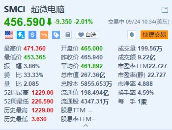 超微電腦跌超2% 遭Loop Capital大幅下調目標價至1000美元