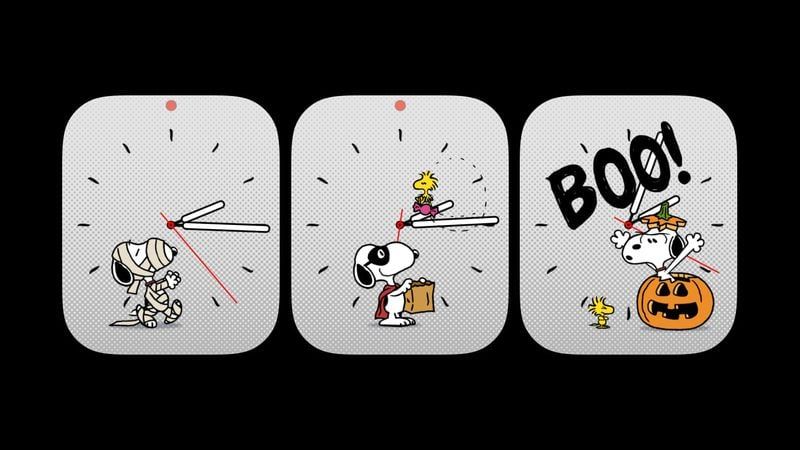 蘋果的萬圣節禮物：Apple Watch 史努比表盤新增 3 個主題動畫