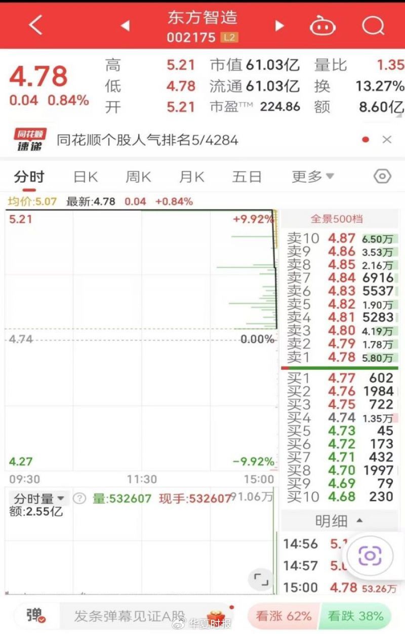 6萬股民遭“悶殺”！這只股最后3分12秒驚魂跳水，從漲停板回撤9個點