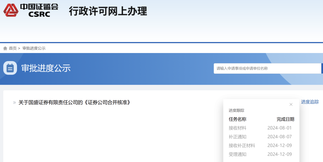 國盛金控：吸收合并全資子公司國盛證券獲證監會受理