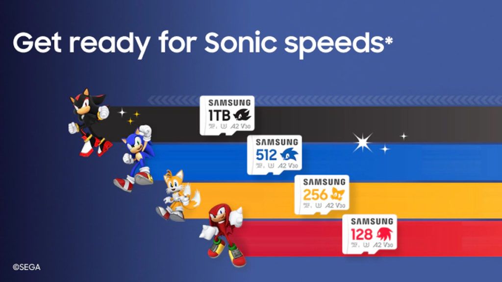 三星和世嘉合作推出索尼克主題 PRO Plus microSD 卡，起價 24 美元