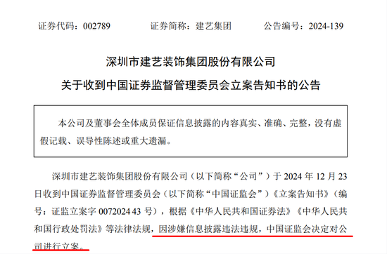 又一家A股公司，被證監(jiān)會立案！股價已二連跌停！