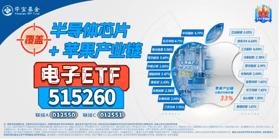 華為高端手機降價！半導體+消費電子共舞，電子ETF（515260）盤中漲逾1%，寒武紀-U漲超6%