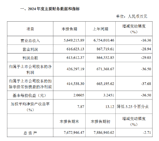 中國中免業績承壓 2024年凈利潤同比下降36.50%
