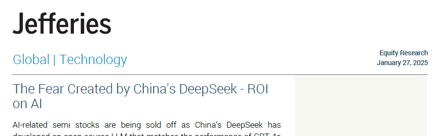 DeepSeek憑“白菜價”捅破萬億資本泡沫？英偉達承認“卓越”