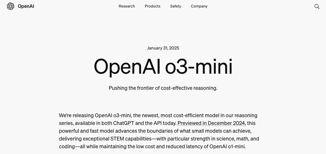 最新！OpenAI上架推理模型o3-mini，首次向免費(fèi)用戶開放！AIME測試中，o3-mini最高準(zhǔn)確率達(dá)87.3%