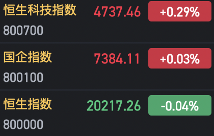收評(píng)：港股恒指微跌0.04% 科指漲0.29%AI、半導(dǎo)體概念股漲勢(shì)強(qiáng)勁