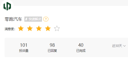 315在行動(dòng) |  零跑汽車(chē)近1月收到投訴101條，被指缺陷多、區(qū)別對(duì)待新老客戶(hù)、承諾的OTA升級(jí)不完成等