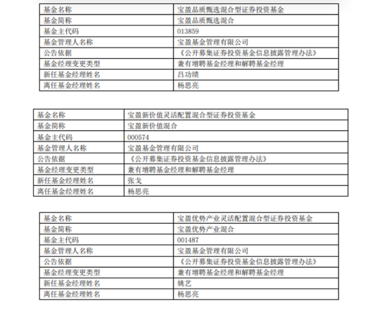 寶盈基金績優基金經理楊思亮卸任三只基金，公司總規模止步不前