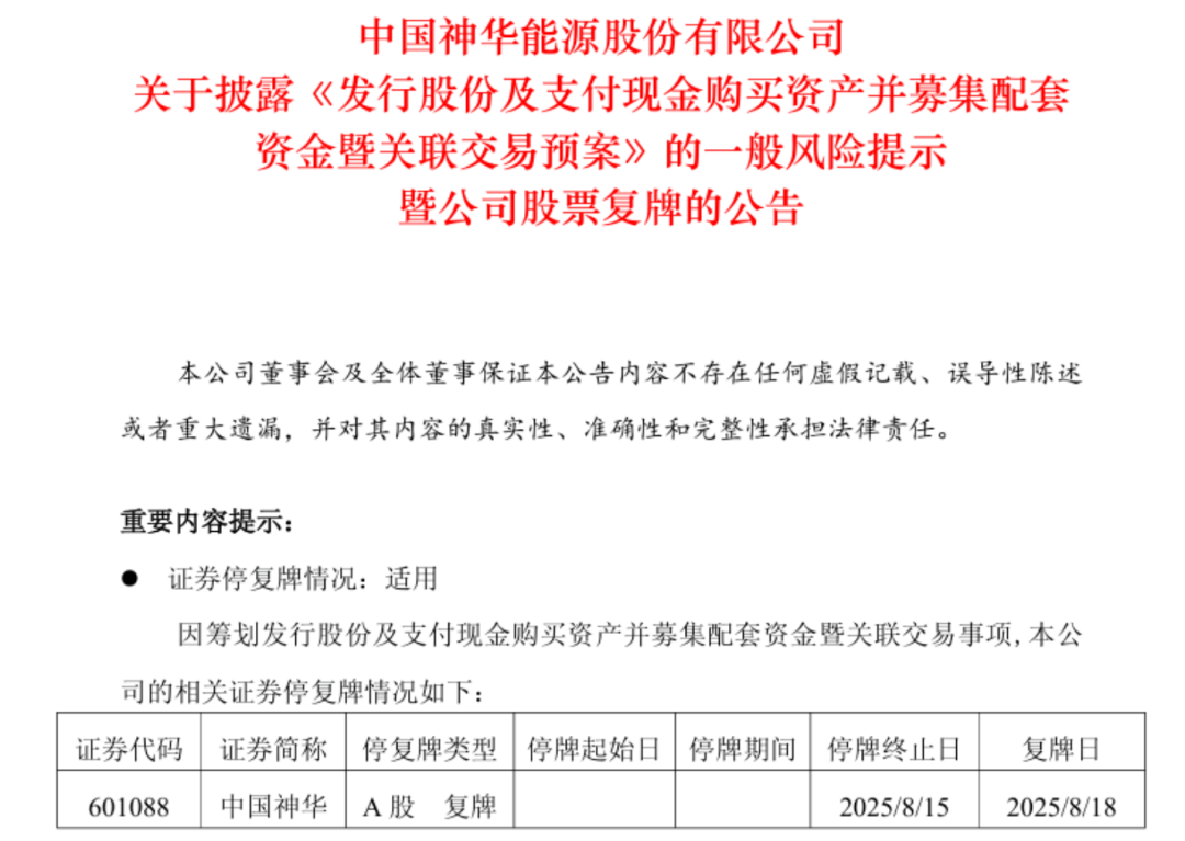 7000億央企巨頭重組中國(guó)神華大并購(gòu)：一口氣購(gòu)入13家公司，總資產(chǎn)2583億